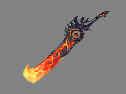 Cartoon lava sword 3D-Modell