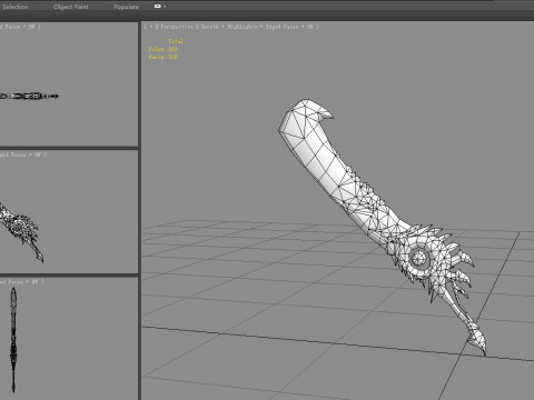 Cartoon lava sword 3D-Modell