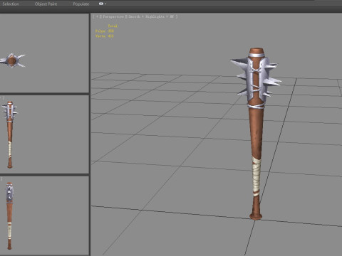 Mace - spiked club - Baseball bat 3D Model