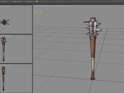 Mace - spiked club - Baseball bat 3D Model