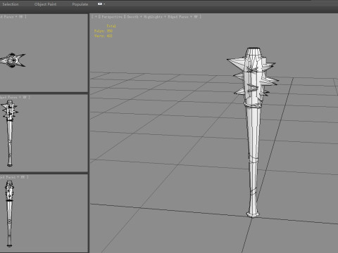Mace - spiked club - Baseball bat 3D Model