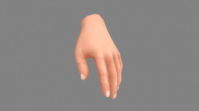 The left hand 3D मॉडल .c4d .max .obj .3ds .fbx .stl .blend 