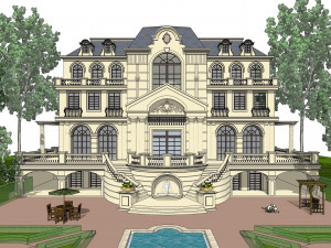 domilli sketchup house plan 3D मॉडल