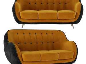 沙发 3 人座 3D 模型