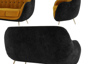 диван 3-местный 3D Модель