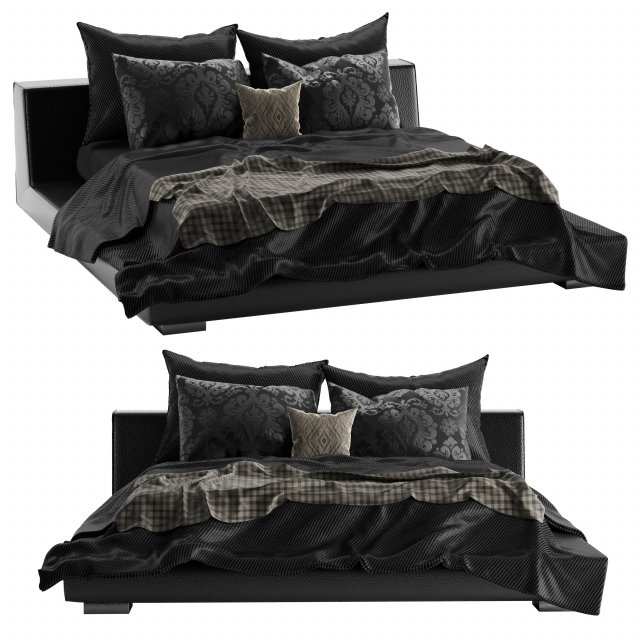 bed 01 Model 3D .c4d .max .obj .3ds .fbx .stl .blend 