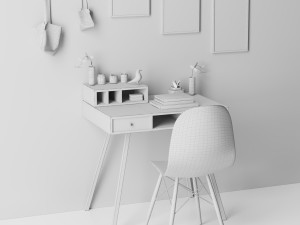 desk 01 Modèle 3D