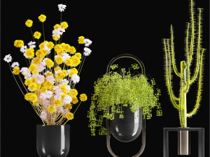 장식화분세트06 3D 모델