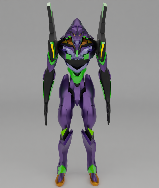 neon genesis evangelioncharacter eva 01 3D Model .c4d .max .obj .3ds .fbx .stl .blend 