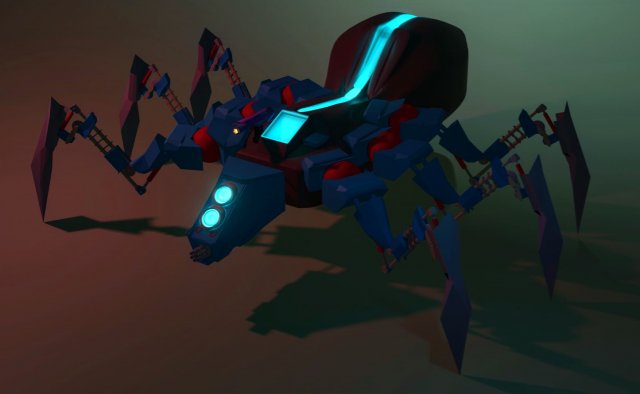 spider robot Modèle 3D .c4d .max .obj .3ds .fbx .stl .blend 