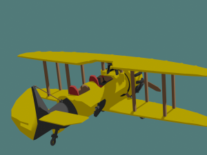 old plane low-poly Modello 3D