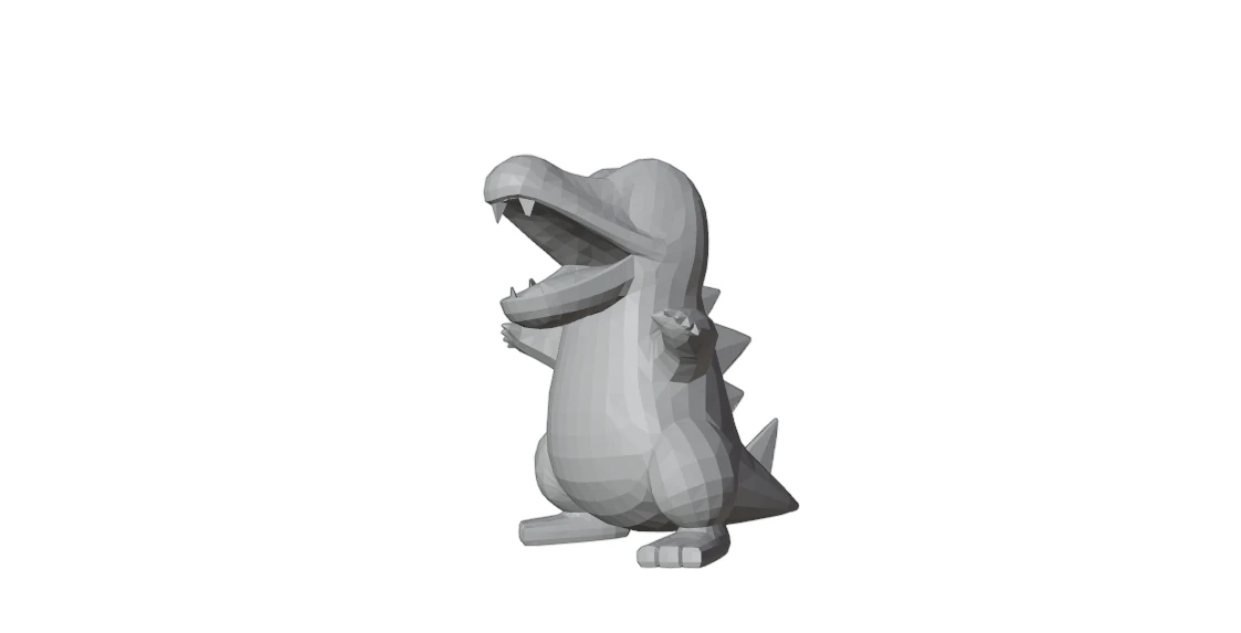 totodile pokemon basic 3D Print Model .c4d .max .obj .3ds .fbx .stl .blend 