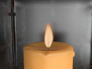 candle in lantern 3D Model