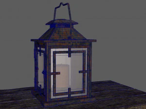 candle in lantern 3D Model