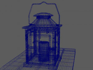 candle in lantern 3D Model