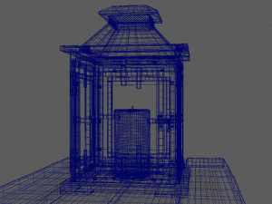 candle in lantern 3D Model