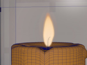candle in lantern Model 3D