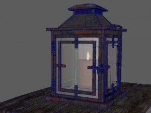 candle in lantern 3D Model