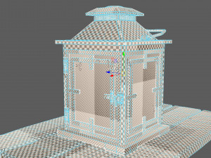 candle in lantern Model 3D