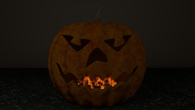pumpkin with burning coals Modelo 3D .c4d .max .obj .3ds .fbx .stl .blend 