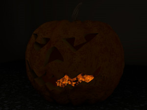 pumpkin with burning coals Modelo 3D