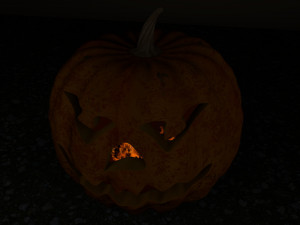 pumpkin with burning coals Modelo 3D