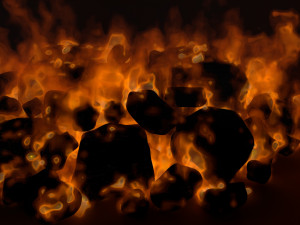 pumpkin with burning coals Modelo 3D