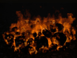pumpkin with burning coals Modelo 3D