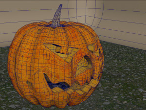 pumpkin with burning coals Modelo 3D