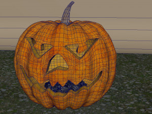 pumpkin with burning coals Modelo 3D