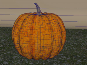 pumpkin with burning coals Modelo 3D