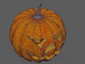 pumpkin with burning coals Modelo 3D