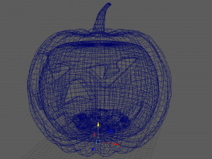 pumpkin with burning coals Modelo 3D