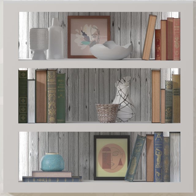 bookcase Modelo 3D .c4d .max .obj .3ds .fbx .stl .blend 