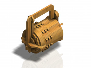 box with combination lock 3D Model