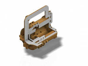 box with combination lock Modèle 3D