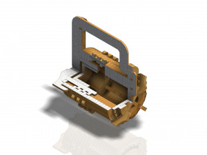 box with combination lock Modèle 3D