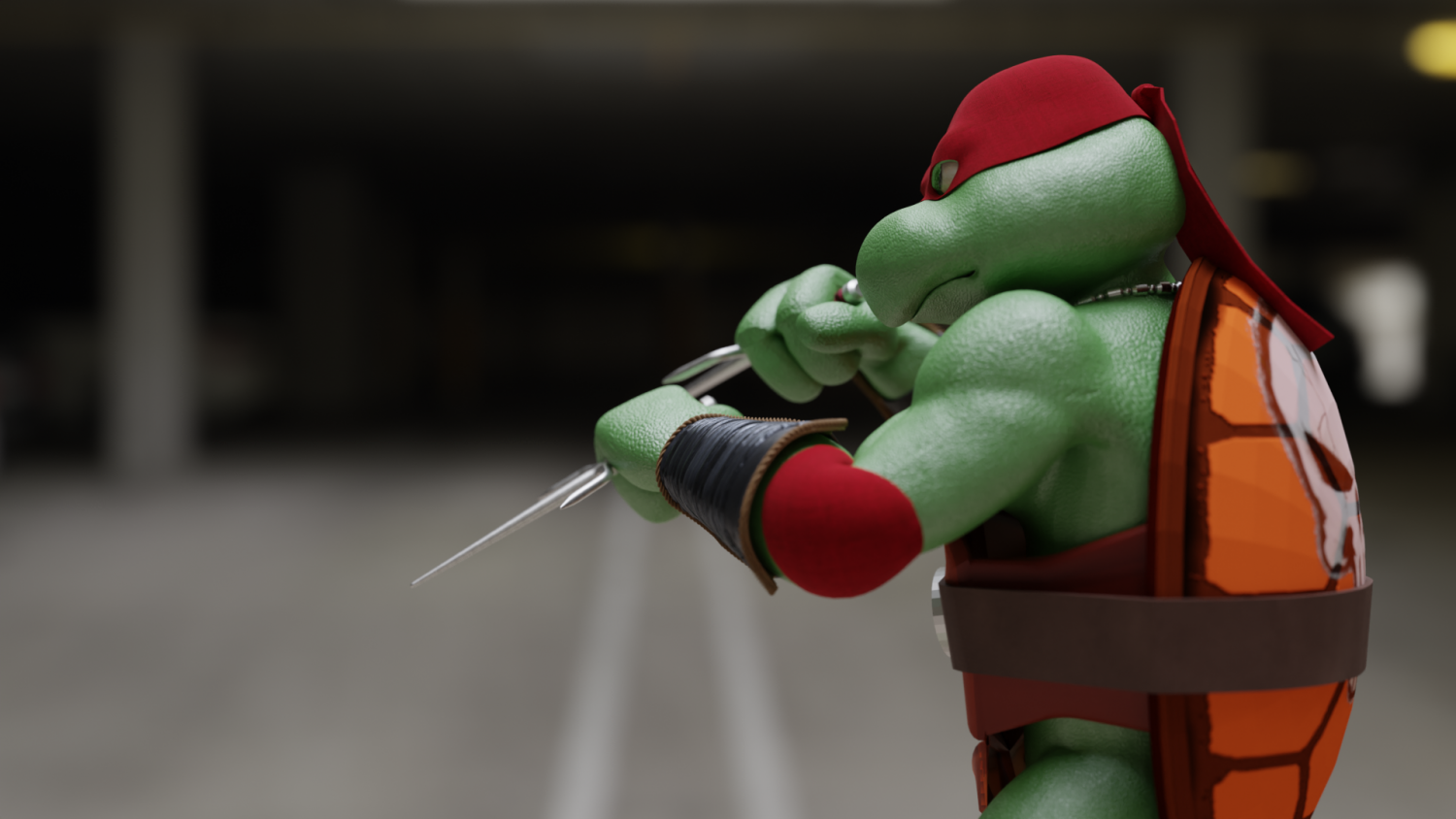 3D model Raphael Teenage Mutant Ninja Turtle VR / AR / low-poly