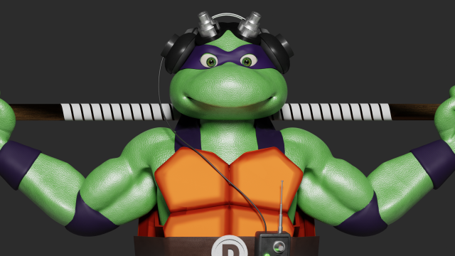 Teenage Mutant Ninja Turtles Donatello Model 3D .c4d .max .obj .3ds .fbx .stl .blend 
