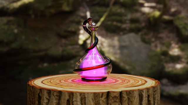 PotionBottleThe vessel Modello 3D .c4d .max .obj .3ds .fbx .stl .blend 