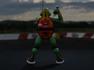 Mutant ninja turtle Michelangelo Model 3D