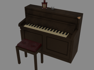 Western Bar Props Modello 3D