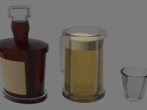 Adere&ccedil;os de bar ocidental Modelo 3D