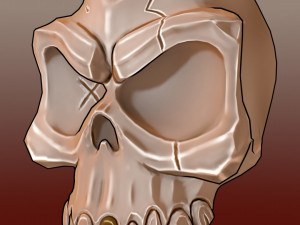 Stylized Skull 3D Модель