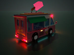 体素冰淇淋车模型 3D 模型