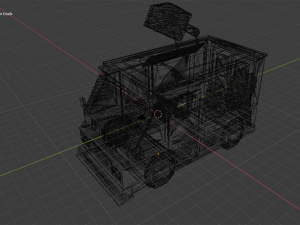 voxel ice cream truck model Model 3D