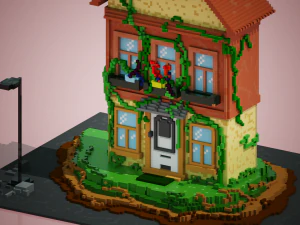 3d voxel cartoon house 3D Model