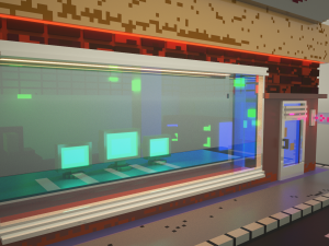 3d voxel model of a retro radio station Modelo 3D