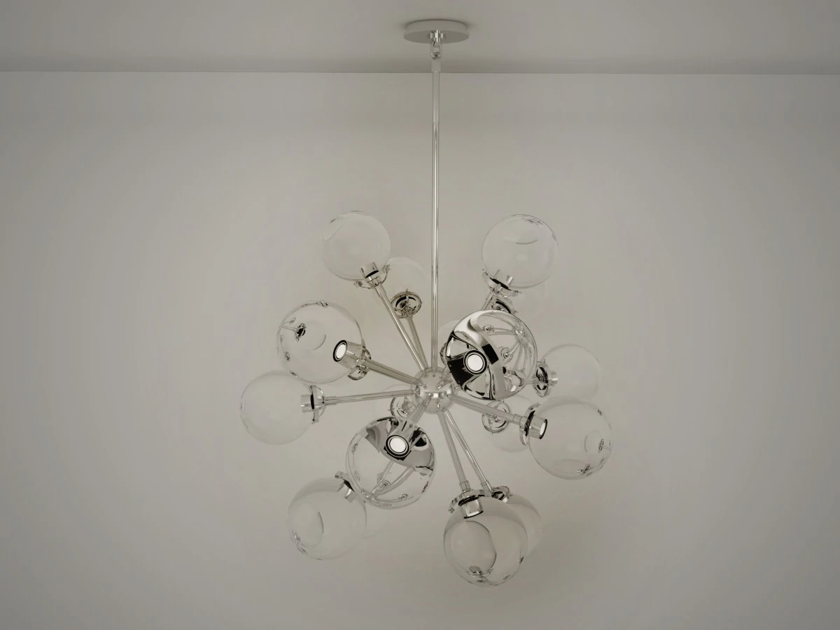 IAN K FOWLER Bistro Medium Round Chandelier 3D Model .c4d .max .obj .3ds .fbx .stl .blend 