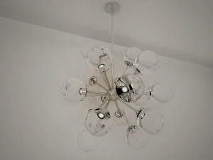 IAN K FOWLER Bistro Medium Round Chandelier 3D Model